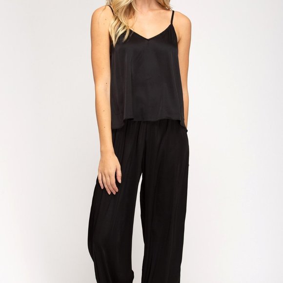 Satin Cami & Pant PJ Set - Picture 1 of 3